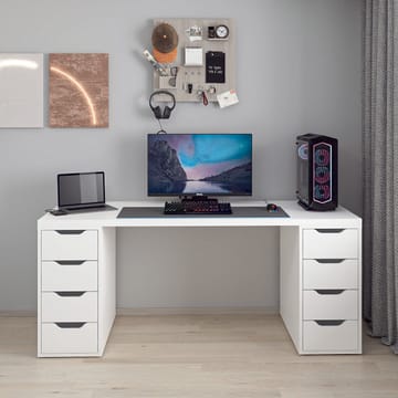 Opiskelupöytä Kalune Design Alen 180 cm (180 x 75 x 60 cm) Valkoinen 8 laatikkoa - Valkoinen - Huonekalut - Pöytä & ruokailuryhmä - Työpöytä - Tietokonepöytä