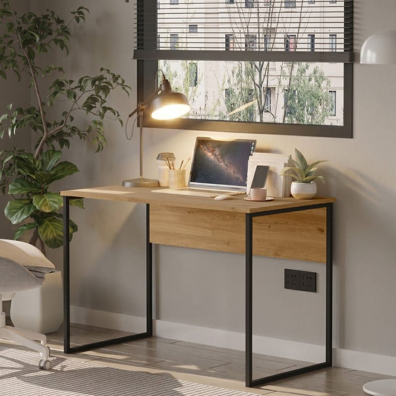 Opiskelupöytä Skye Decor Bren (100 x 75 x 55 cm) tammi - Tammi - Huonekalut - Pöytä & ruokailuryhmä - Työpöytä - Tietokonepöytä