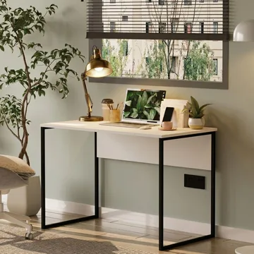 Opiskelupöytä Skye Decor Bren (100 x 75 x 55 cm) valkoinen - Valkoinen - Huonekalut - Pöytä & ruokailuryhmä - Työpöytä - Tietokonepöytä
