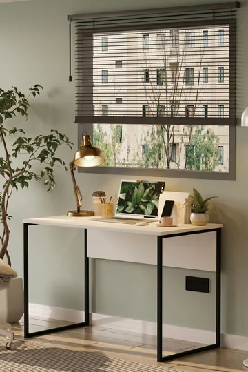 Opiskelupöytä Skye Decor Bren (100 x 75 x 55 cm) valkoinen - Valkoinen - Huonekalut - Pöytä & ruokailuryhmä - Työpöytä - Tietokonepöytä
