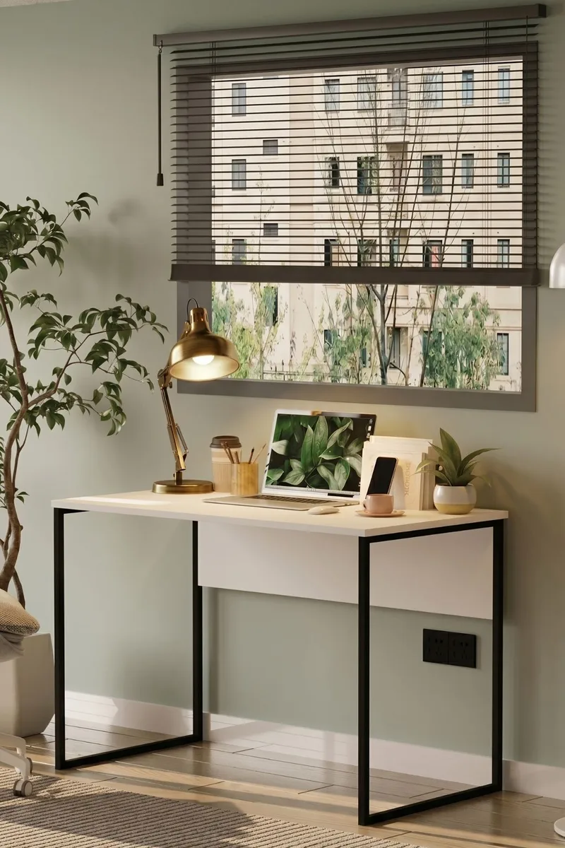 Opiskelupöytä Skye Decor Bren (100 x 75 x 55 cm) valkoinen - Valkoinen - Huonekalut - Pöytä & ruokailuryhmä - Työpöyt ä - Tietokonepöytä