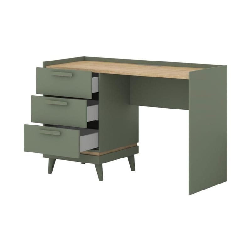 Pöytä Scandi ja 3 laatikkoa - Haalistunut vihreä - öljytty tammi - Huonekalut - Pöytä & ruokailuryhmä - Työpöytä
 - Tietokonepöytä