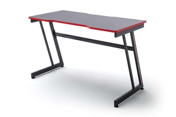 Pelipöytä Fother 120 cm - Musta/Punainen - Pelipöytä
