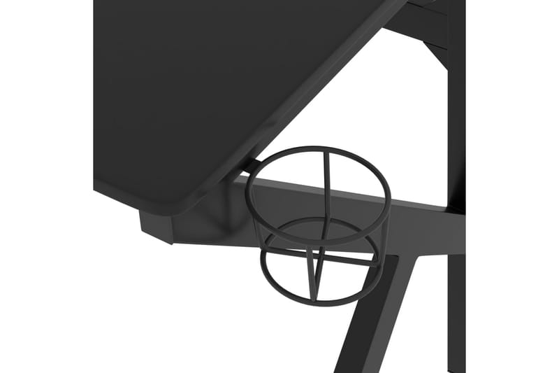 Pelipöytä K-muotoisilla jaloilla musta 110x60x75 cm - Huonekalut - Pöytä & ruokailuryhmä - Työpöytä
 - Pelipöytä
