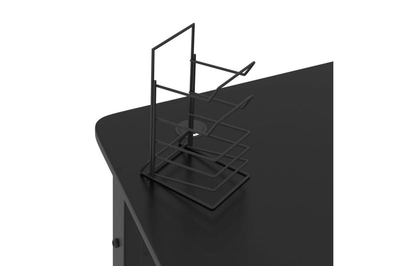 Pelipöytä K-muotoisilla jaloilla musta 110x60x75 cm - Huonekalut - Pöytä & ruokailuryhmä - Työpöytä
 - Pelipöytä