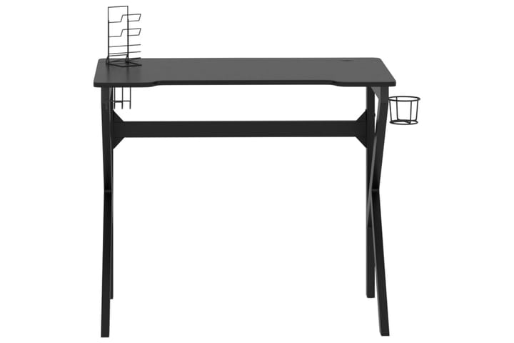 Pelipöytä K-muotoisilla jaloilla musta 90x60x75 cm - Pelipöytä