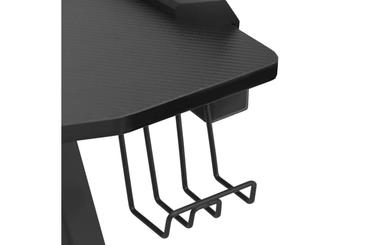 Pelipöytä LED-valot ja Y-muoto musta 110x60x75 cm - Pelipöytä