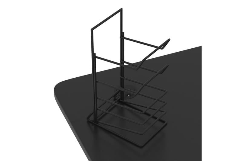 Pelipöytä LED-valot ja Z-muoto musta 110x60x75 cm - Huonekalut - Pöytä & ruokailuryhmä - Työpöytä
 - Pelipöytä