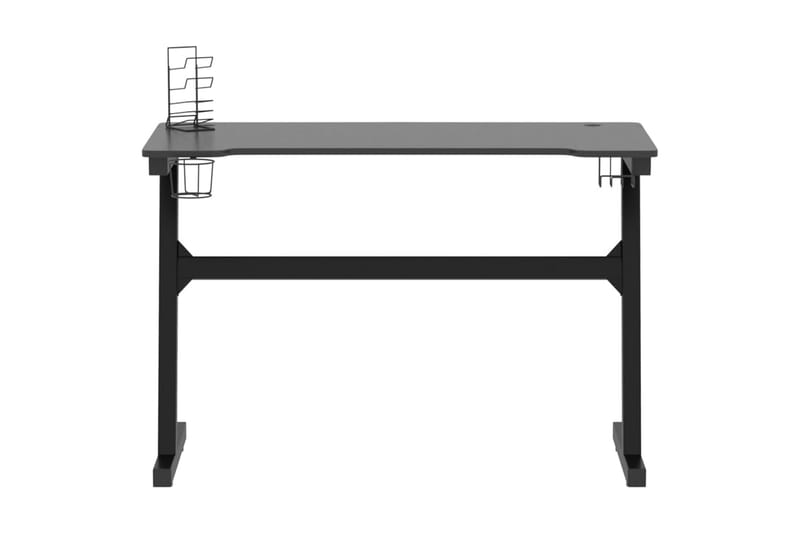 Pelipöytä LED-valot ja Z-muoto musta 110x60x75 cm - Huonekalut - Pöytä & ruokailuryhmä - Työpöytä
 - Pelipöytä