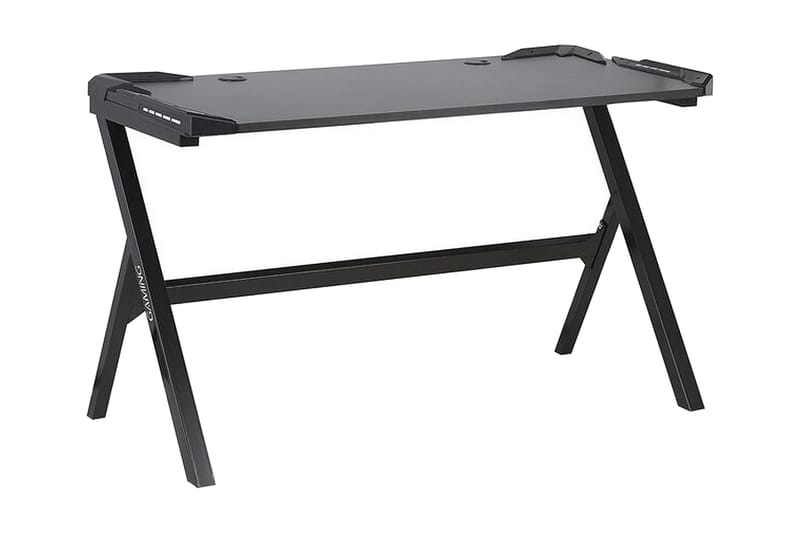 Pelipöytä Lynnfield 120 cm LED-valaistuksella - Musta/Harmaa - Huonekalut - Pöytä & ruokailuryhmä - Työpöytä - Pelipöytä