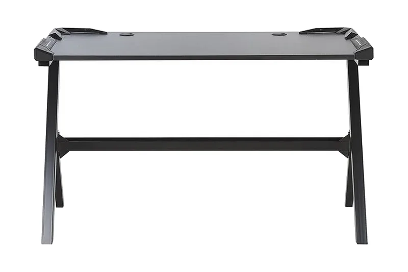 Pelipöytä Lynnfield 120 cm LED-valaistuksella, Musta/Harmaa