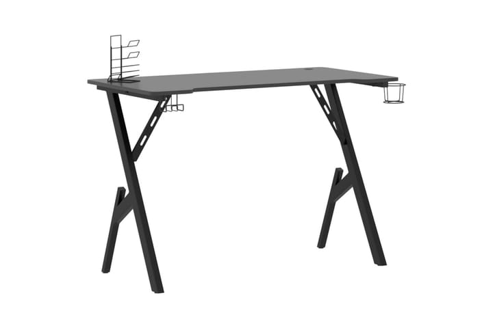 Pelipöytä Y-muotoisilla jaloilla musta 110x60x75 cm - Pelipöytä