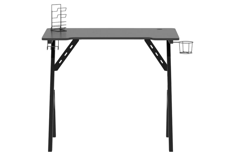 Pelipöytä Y-muotoisilla jaloilla musta 90x60x75 cm - Huonekalut - Pöytä & ruokailuryhmä - Työpöytä
 - Pelipöytä