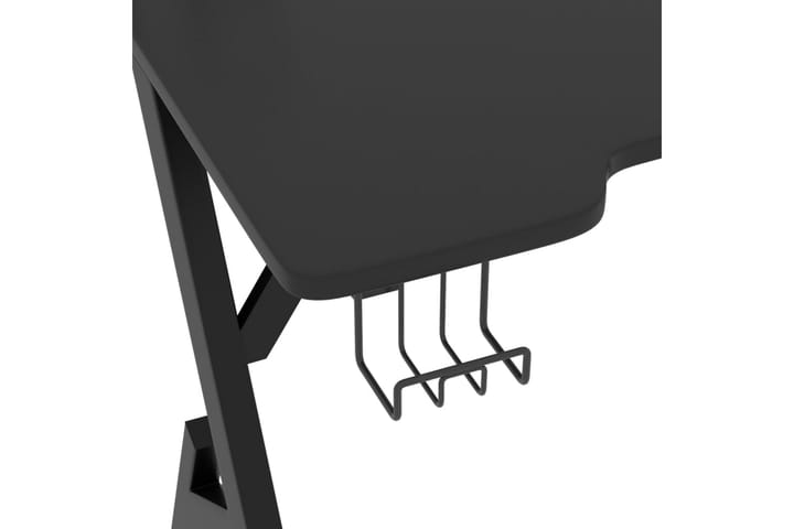 Pelipöytä Y-muotoisilla jaloilla musta 90x60x75 cm - Pelipöytä
