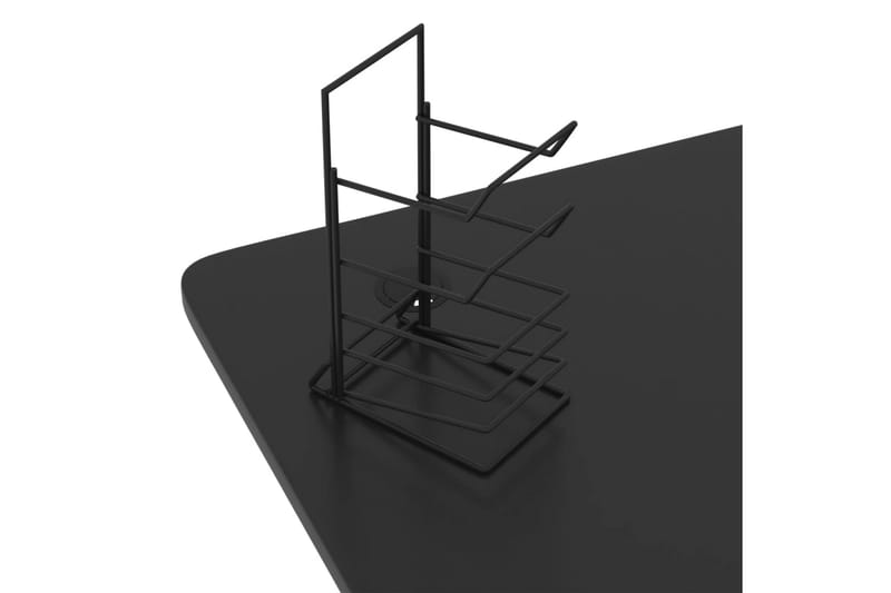 Pelipöytä Y-muotoisilla jaloilla musta 90x60x75 cm - Huonekalut - Pöytä & ruokailuryhmä - Työpöytä
 - Pelipöytä