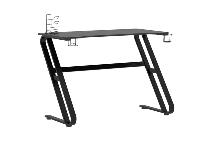 Pelipöytä ZZ-muotoisilla jaloilla musta 110x60x75 cm - Pelipöytä