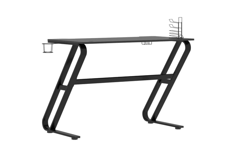 Pelipöytä ZZ-muotoisilla jaloilla musta 110x60x75 cm - Huonekalut - Pöytä & ruokailuryhmä - Työpöytä
 - Pelipöytä