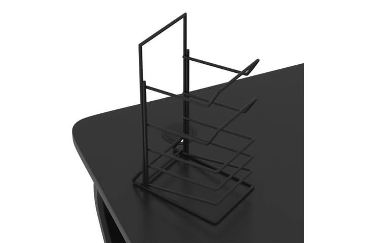 Pelipöytä ZZ-muotoisilla jaloilla musta 90x60x75 cm - Pelipöytä