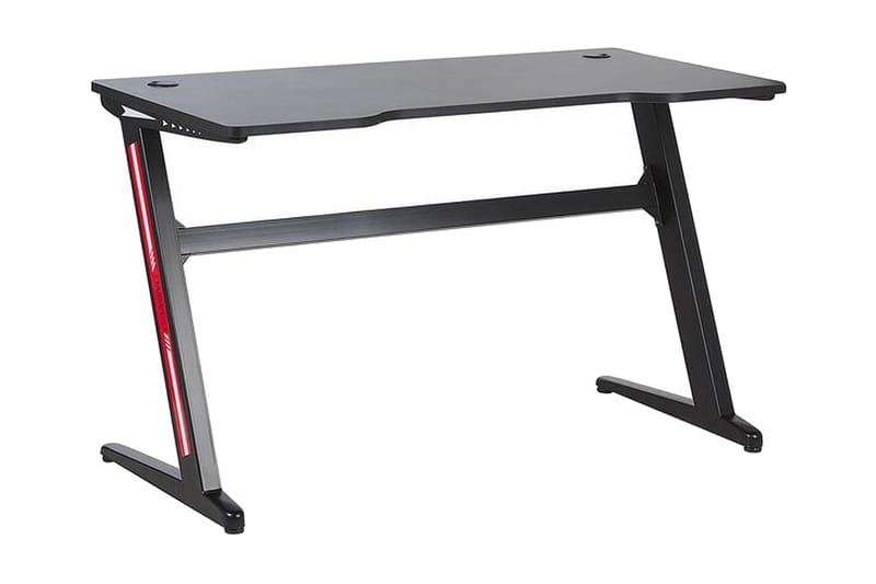 Storden Pelipöytä 120 cm LED-valaistus - Harmaa/Musta - Huonekalut - Pöytä & ruokailuryhmä - Työpöytä - Pelipöytä