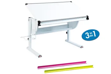 Kirjoituspöytä Matts 118 cm - Valkoinen - Huonekalut - Pöytä & ruokailuryhmä - Työpöytä - Piirustuspöytä