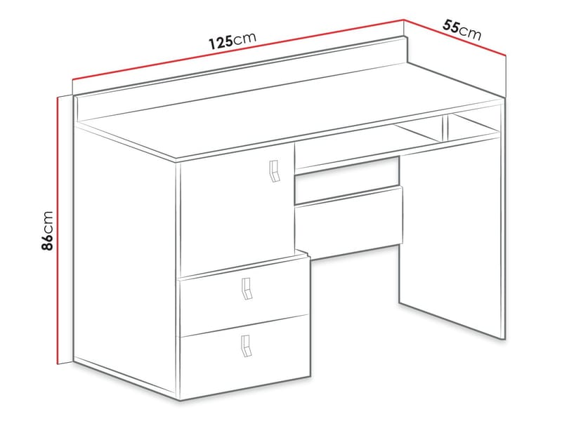 Planeta Kirjoituspöytä - Huonekalut - Pöytä & ruokailuryhmä - Työpöytä - Tietokonepöytä