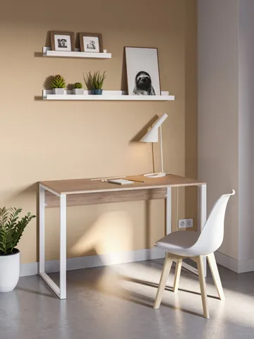 Renora Kirjoituspöytä 100 cm - Sapphire Oak - Huonekalut - Pöytä & ruokailuryhmä - Työpöytä - Tietokonepöytä