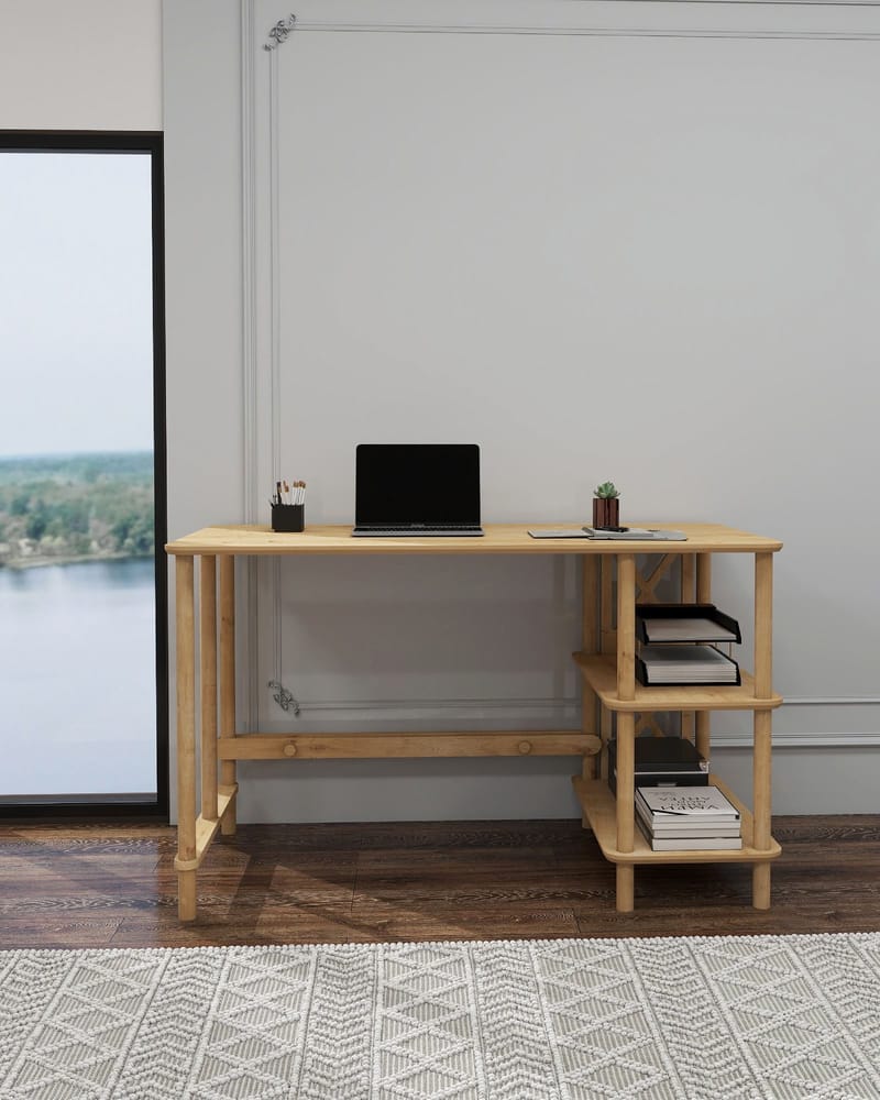 Rorina Kirjoituspöytä 125 cm - Tammi - Huonekalut - Pöytä & ruokailuryhmä - Työpöytä - Tietokonepöytä