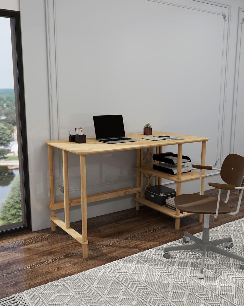 Rorina Kirjoituspöytä 125 cm - Tammi - Huonekalut - Pöytä & ruokailuryhmä - Työpöytä - Tietokonepöytä