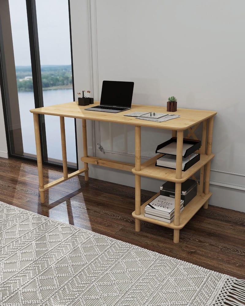 Rorina Kirjoituspöytä 125 cm - Tammi - Huonekalut - Pöytä & ruokailuryhmä - Työpöytä - Tietokonepöytä
