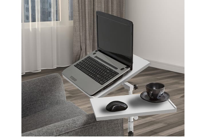 Seisomapöytä Jasiman 67 cm - Valkoinen - Tietokonepöytä
 - Sähköpöytä & säädettävä työpöytä - Kirjoituspöytä
