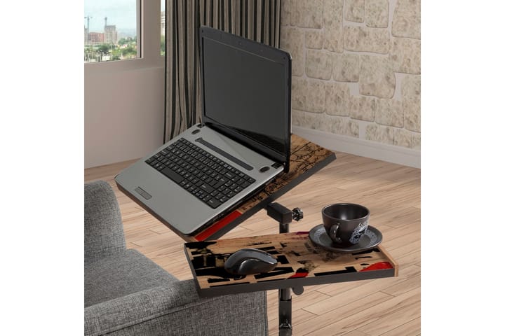 Seisomapöytä Tyanne 67 cm - Puu/Luonnonväri/Musta - Tietokonepöytä
 - Sähköpöytä & säädettävä työpöytä - Kirjoituspöytä