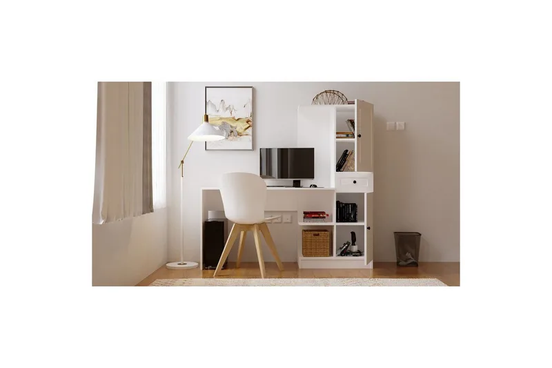 Salor Kirjoituspöytä 40x120 cm - Valkoinen - Huonekalut - Pöytä & ruokailuryhmä - Työpöytä
 - Tietokonepöytä