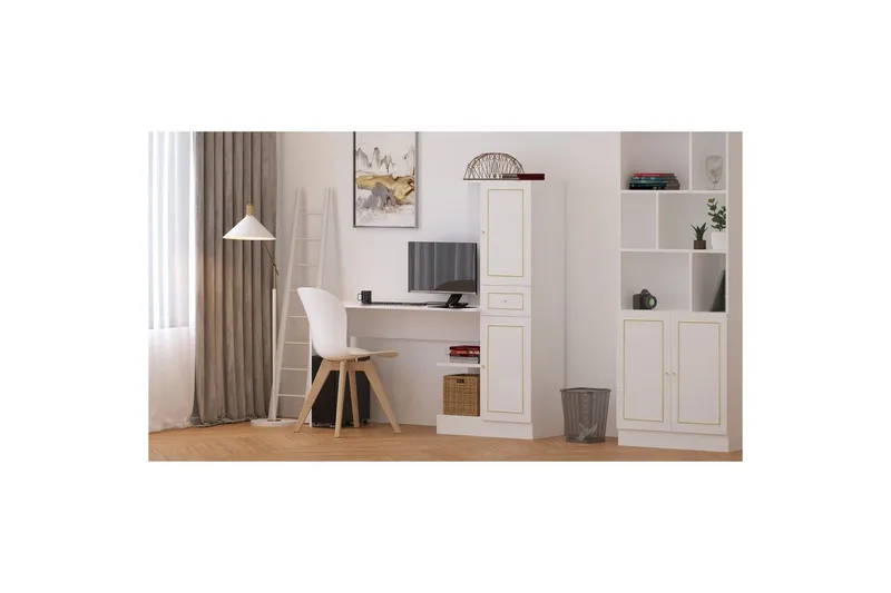 Seyrel Kirjoituspöytä 40x120 cm - Matta Valkoinen - Huonekalut - Pöytä & ruokailuryhmä - Työpöytä - Tietokonepöytä