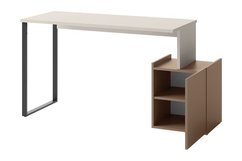 Sigmana Kirjoituspöytä 125x55 cm - Vaalean Harmaa/Ruskea - Huonekalut - Pöytä & ruokailuryhmä - Työpöytä - Tietokonepöytä