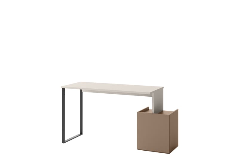 Sigmana Kirjoituspöytä 125x55 cm - Vaalean Harmaa/Ruskea - Huonekalut - Pöytä & ruokailuryhmä - Työpöytä
 - Tietokonepöytä