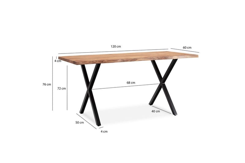 Skrivbord & datorbord Wohnling 120x60 cm - Huonekalut - Pöytä & ruokailuryhmä - Työpöytä - Tietokonepöytä