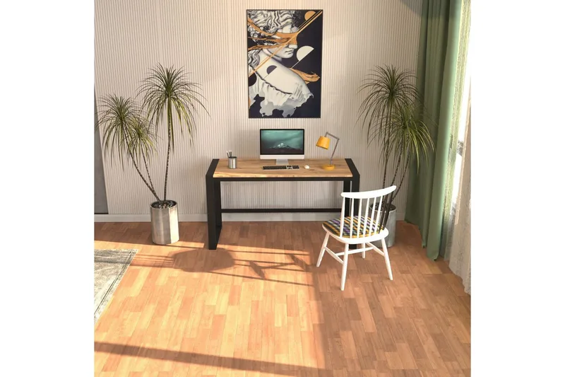 Sorix Kirjoituspöytä 55x122 cm - Luonnollinen/Musta - Huonekalut - Pöytä & ruokailuryhmä - Työpöytä
 - Tietokonepöytä