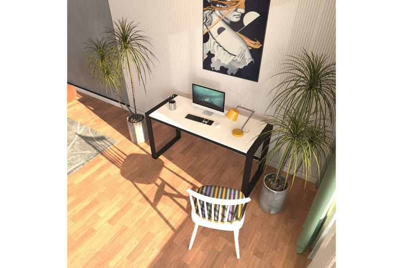 Sorix Kirjoituspöytä 55x122 cm - Valkoinen/Musta - Huonekalut - Pöytä & ruokailuryhmä - Työpöytä
 - Tietokonepöytä