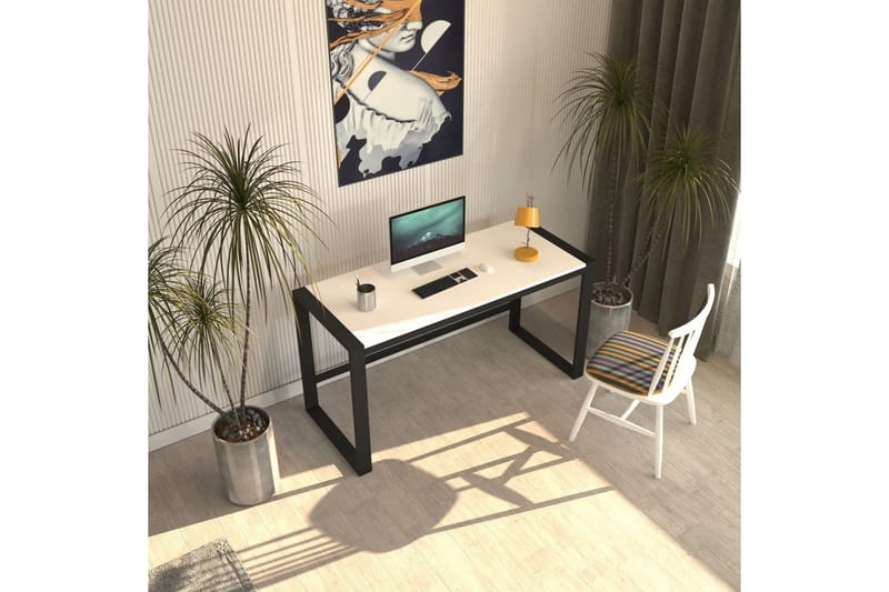 Sorix Kirjoituspöytä 55x122 cm - Valkoinen/Musta - Huonekalut - Pöytä & ruokailuryhmä - Työpöytä
 - Tietokonepöytä