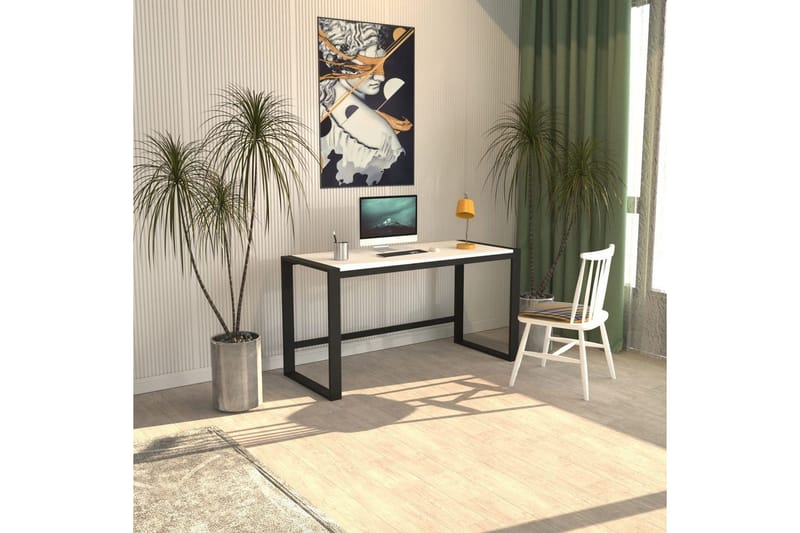 Sorix Kirjoituspöytä 55x122 cm - Valkoinen/Musta - Huonekalut - Pöytä & ruokailuryhmä - Työpöytä
 - Tietokonepöytä