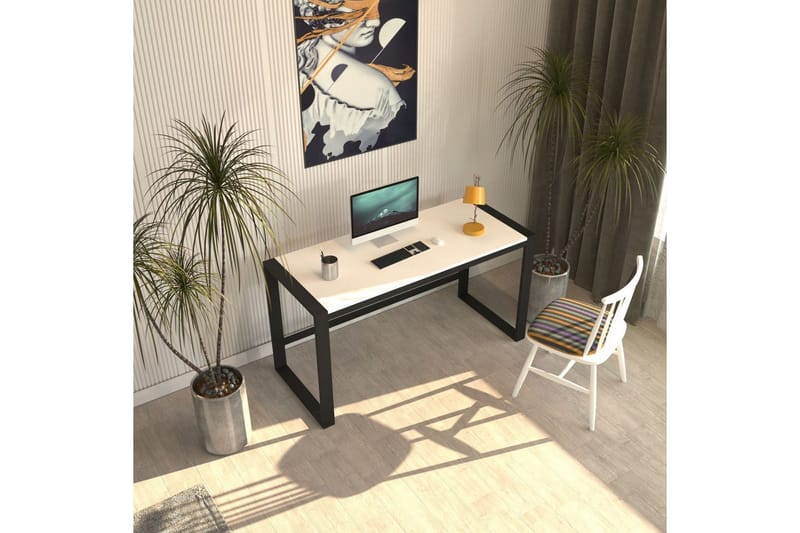Sorix Kirjoituspöytä 55x122 cm - Valkoinen/Musta - Huonekalut - Pöytä & ruokailuryhmä - Työpöytä
 - Tietokonepöytä