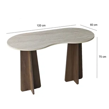 Soryn työpöytä 120x75x60 cm - Travertine Walnut - Huonekalut - Pöytä & ruokailuryhmä - Työpöytä - Tietokonepöytä