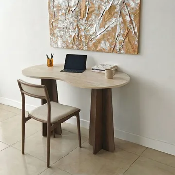 Soryn työpöytä 120x75x60 cm - Travertine Walnut - Huonekalut - Pöytä & ruokailuryhmä - Työpöytä - Tietokonepöytä
