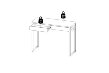 Taketo Kirjoituspöytä 40x101,6 cm - Valkoinen - Huonekalut - Pöytä & ruokailuryhmä - Työpöytä - Kirjoituspöytä
