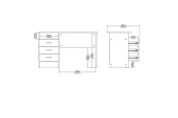 Taketo Kirjoituspöytä 48,1x120,1 cm - Luonnonväri - Huonekalut - Pöytä & ruokailuryhmä - Työpöytä - Kirjoituspöytä
