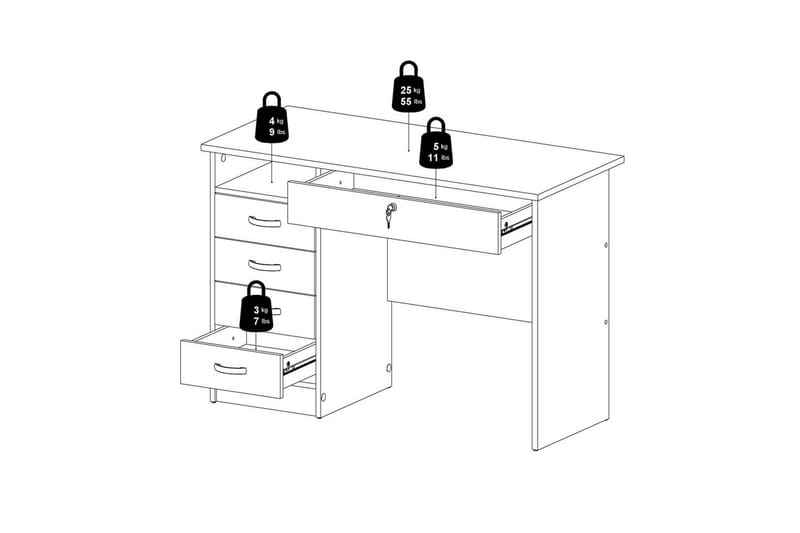 Taketo Kirjoituspöytä 48,5x109,3 cm - Luonnonväri - Huonekalut - Pöytä & ruokailuryhmä - Työpöytä
 - Kirjoituspöytä