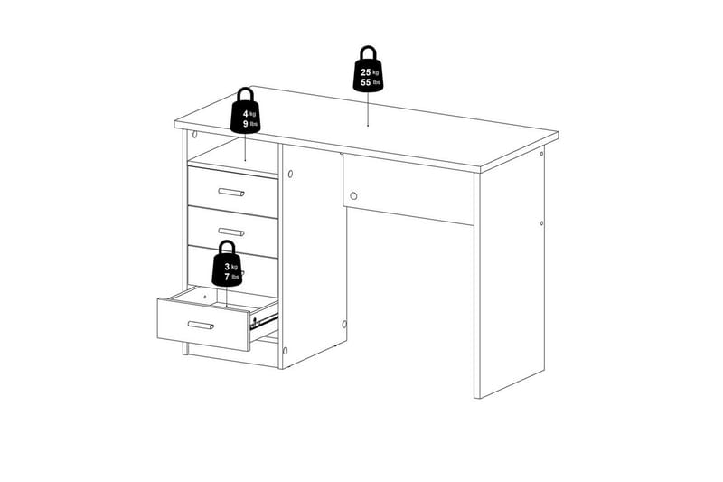 Taketo Kirjoituspöytä 48,5x110 cm - Luonnonväri - Huonekalut - Pöytä & ruokailuryhmä - Työpöytä - Kirjoituspöytä