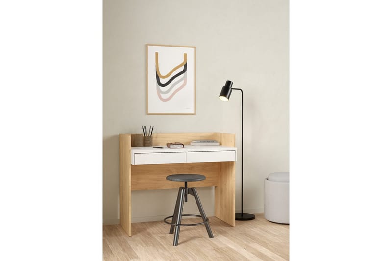 Taketo Kirjoituspöytä 56x102 cm - Valkoinen/Luonnonväri - Huonekalut - Pöytä & ruokailuryhmä - Työpöytä
 - Kirjoituspöytä