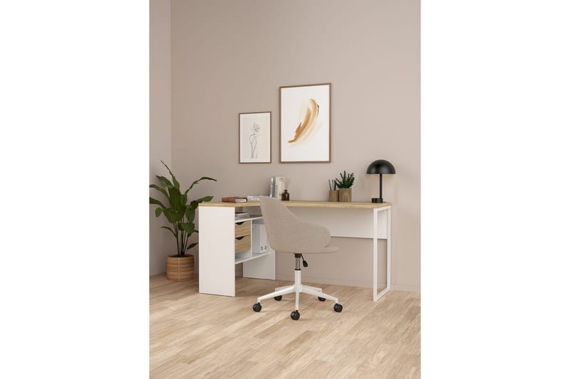 Taketo Kirjoituspöytä 81x145,1 cm - Valkoinen - Huonekalut - Pöytä & ruokailuryhmä - Työpöytä
 - Kirjoituspöytä