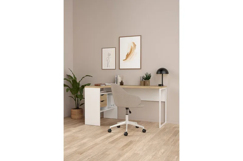 Taketo Kirjoituspöytä 81x145,1 cm - Valkoinen - Huonekalut - Pöytä & ruokailuryhmä - Työpöytä - Kirjoituspöytä